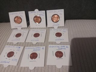 Lote 9 Monedas 1, 2 y 5 Céntimos España 1999 S/C