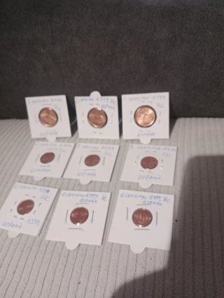 Lote 9 Monedas 1, 2 y 5 Céntimos España 1999 S/C