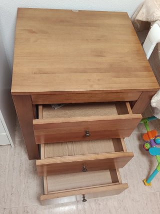 Cajonera de madera 3 cajones