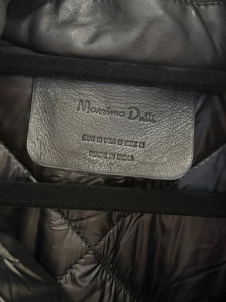 Abrigo acolchado piel Massimo Dutti