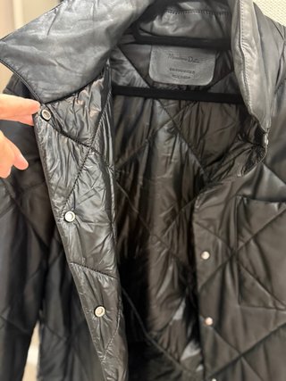 Abrigo acolchado piel Massimo Dutti