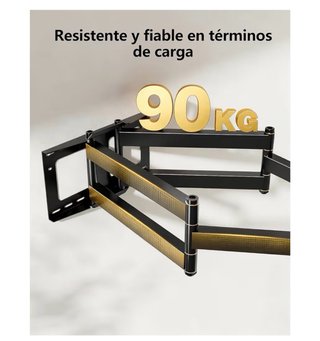 Soporte TV Pared Extensible Negro