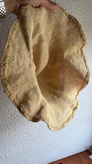Sombrero de paja plegable mujer