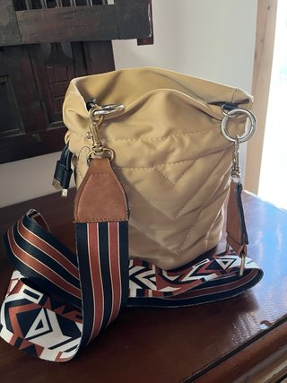 Bolso Zara Beige Multicolor
