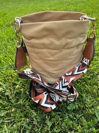 Bolso Zara Beige Multicolor