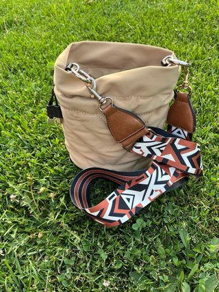 Bolso Zara Beige Multicolor