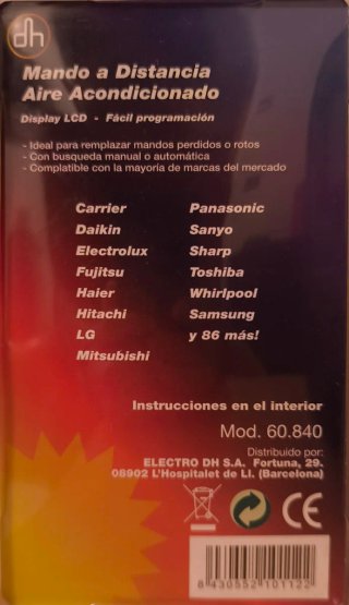 Mando Universal Aire Acondicionado Electro DH