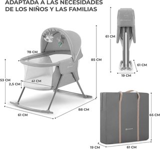 Minicuna Kinderkraft Gris