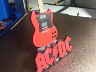 Soporte Móvil AC/DC Guitarra Roja