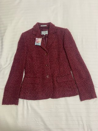 Jigsaw Traje Bouclé 3 Piezas Rojo