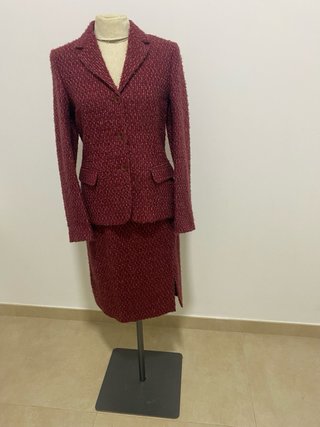 Jigsaw Traje Bouclé 3 Piezas Rojo