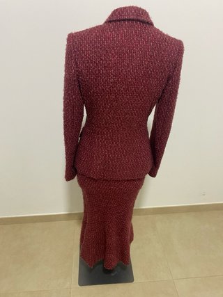 Jigsaw Traje Bouclé 3 Piezas Rojo