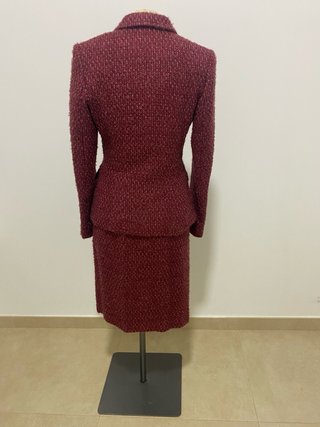 Jigsaw Traje Bouclé 3 Piezas Rojo