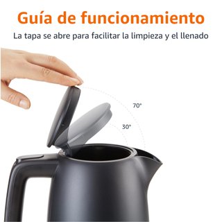 Hervidor Eléctrico Amazon Basics 1.7L Negro