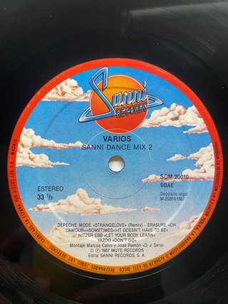 Vinilo LP Sanni Dance Mix 2 (1987)