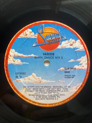 Vinilo LP Sanni Dance Mix 2 (1987)