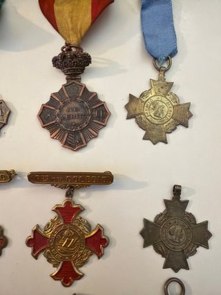 15 Medallas Escolares Antiguas Al Mérito