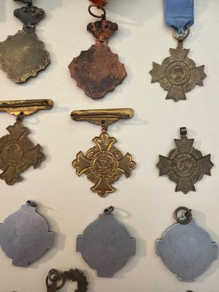 15 Medallas Escolares Antiguas Al Mérito