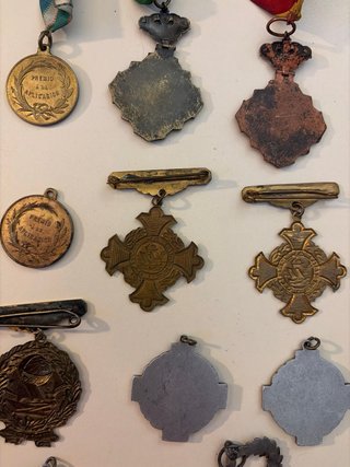 15 Medallas Escolares Antiguas Al Mérito