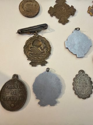 15 Medallas Escolares Antiguas Al Mérito