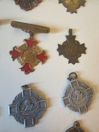 15 Medallas Escolares Antiguas Al Mérito