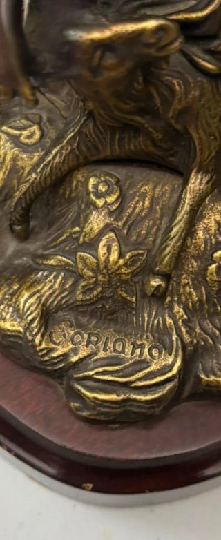 Figura de bronce Celdra auténtica firmada por el