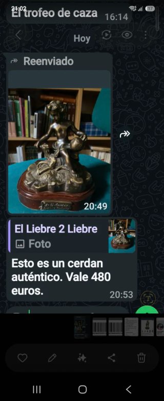 Figura de bronce Celdra auténtica firmada por el