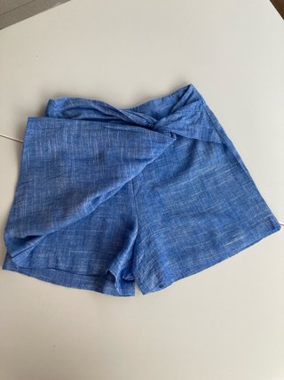 Minifalda pantalón Stradivarius azul