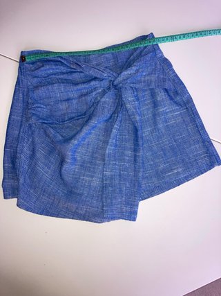 Minifalda pantalón Stradivarius azul