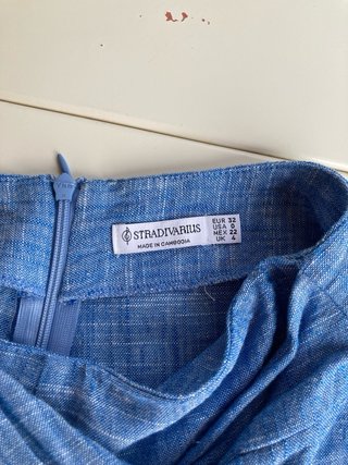 Minifalda pantalón Stradivarius azul