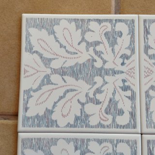 4 Azulejos Florales Vintage Azules sin uso