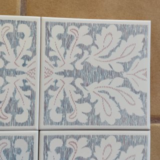 4 Azulejos Florales Vintage Azules sin uso
