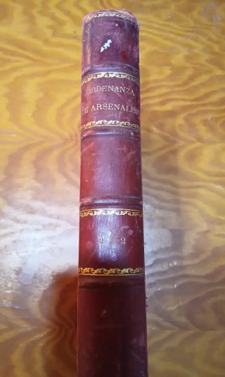 Antiguo, libro ORDENANZAS DE ARSENALES 1886