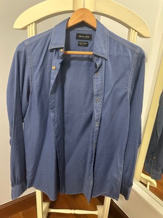 Camisa Massimo Dutti Hombre Azul