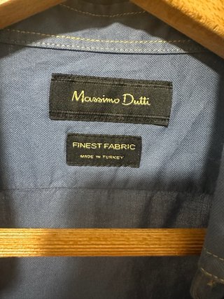 Camisa Massimo Dutti Hombre Azul