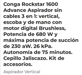 Aspirador vertical con accesorios