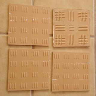 4 azulejos verdes vintage sin usar