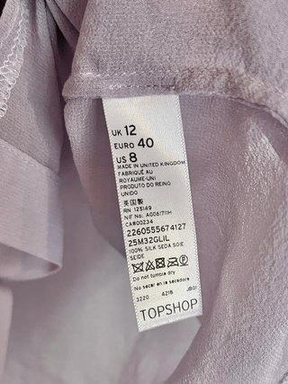 Marques Almeida x Topshop lavender silk blouse
