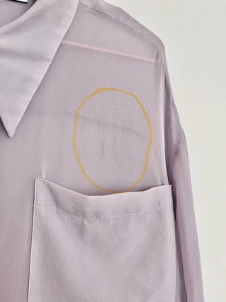 Marques Almeida x Topshop lavender silk blouse