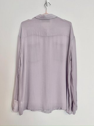 Marques Almeida x Topshop lavender silk blouse