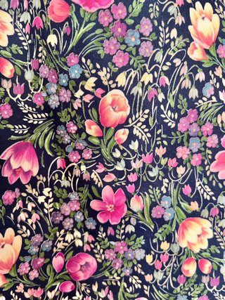 Vintage retro handmade floral long sleeve blouse
