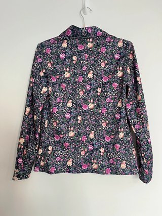 Vintage retro handmade floral long sleeve blouse