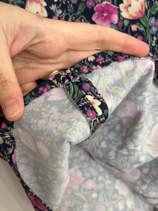 Vintage retro handmade floral long sleeve blouse