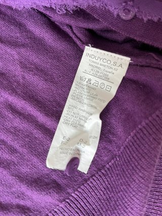 Tintoretto purple silk blend long cardigan medium