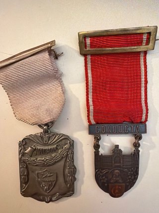 Lote 5 Medallas Escolares Antiguas
