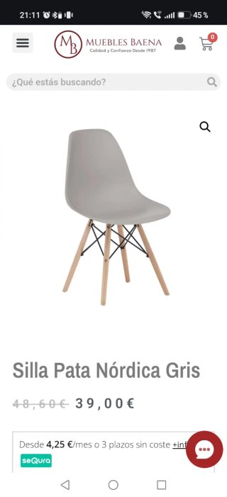 Silla Nórdica Gris
