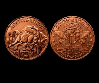 Moneda Cobre .999 Apatosaurus 1 oz