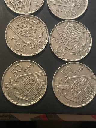 60 Monedas 50 Pesetas año 1957 estrella 55/56/59
