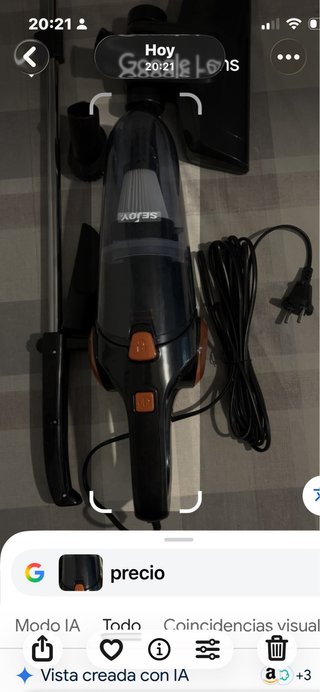 Aspirador vertical Sejoy 2-en-1 con cable