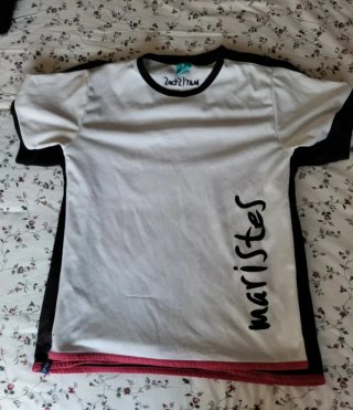 Camiseta Maristes Blanca y Negra